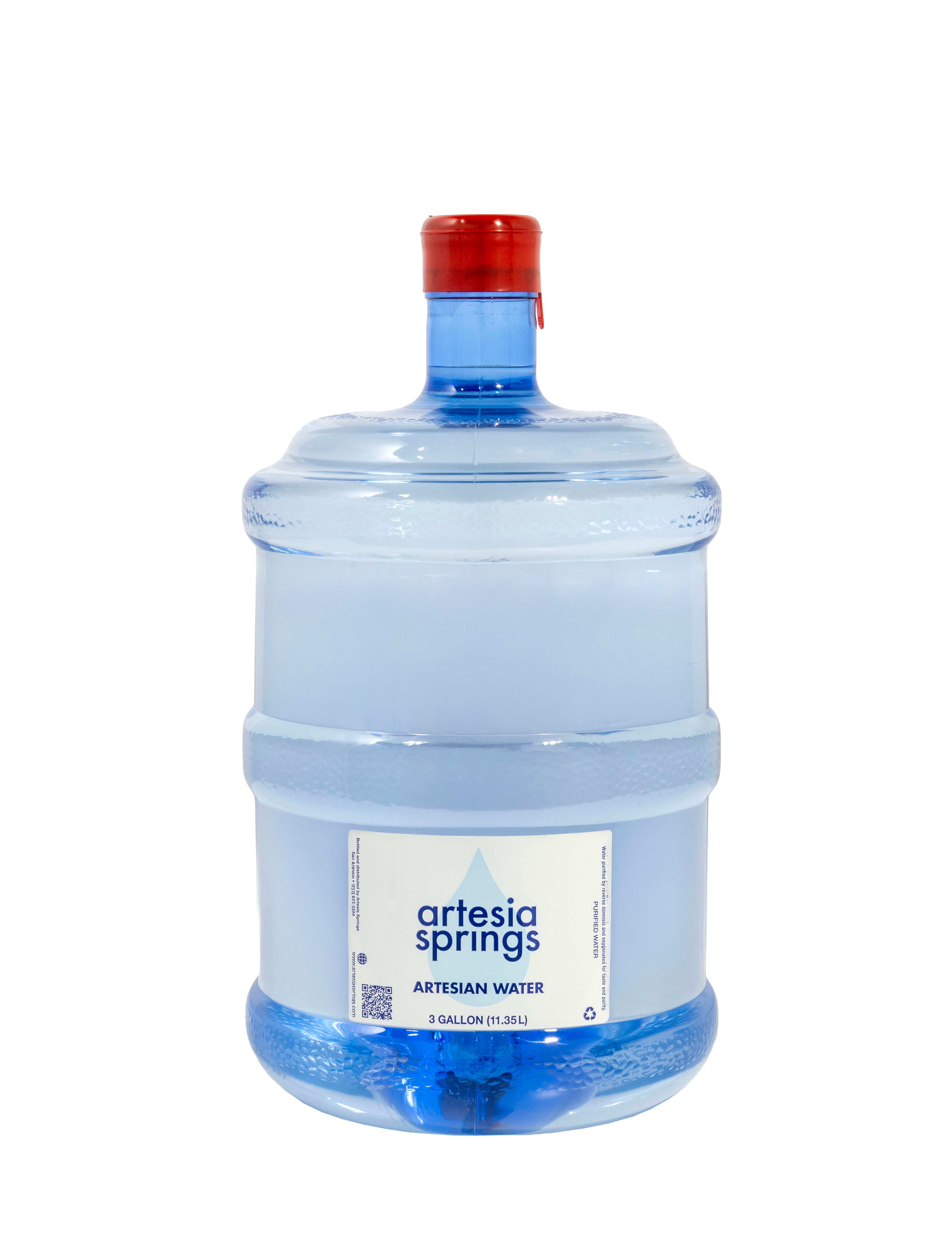 Artesia Springs water container on a white background