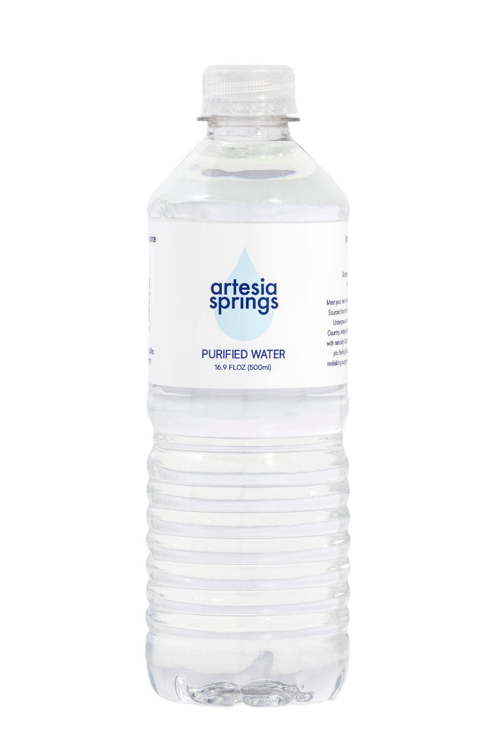 Artesia Springs Purified Water —  24-pack of 16.9oz Clear Bottles